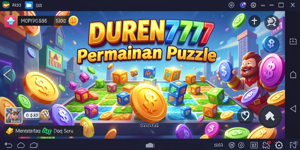 Gameplay DUREN777 menampilkan tantangan puzzle yang menarik dan berwarna-warni.
