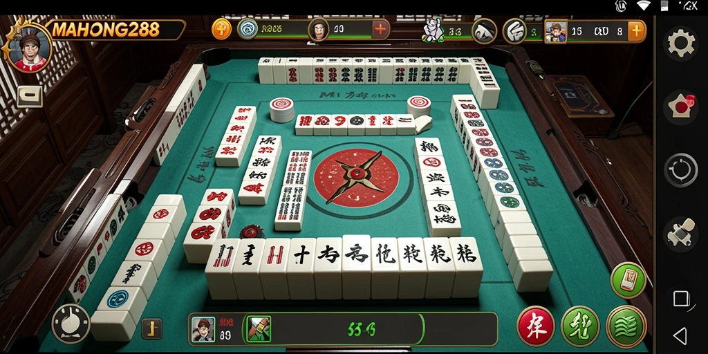 Tampilan menarik dari gameplay Mahjong di MAHJONG288.