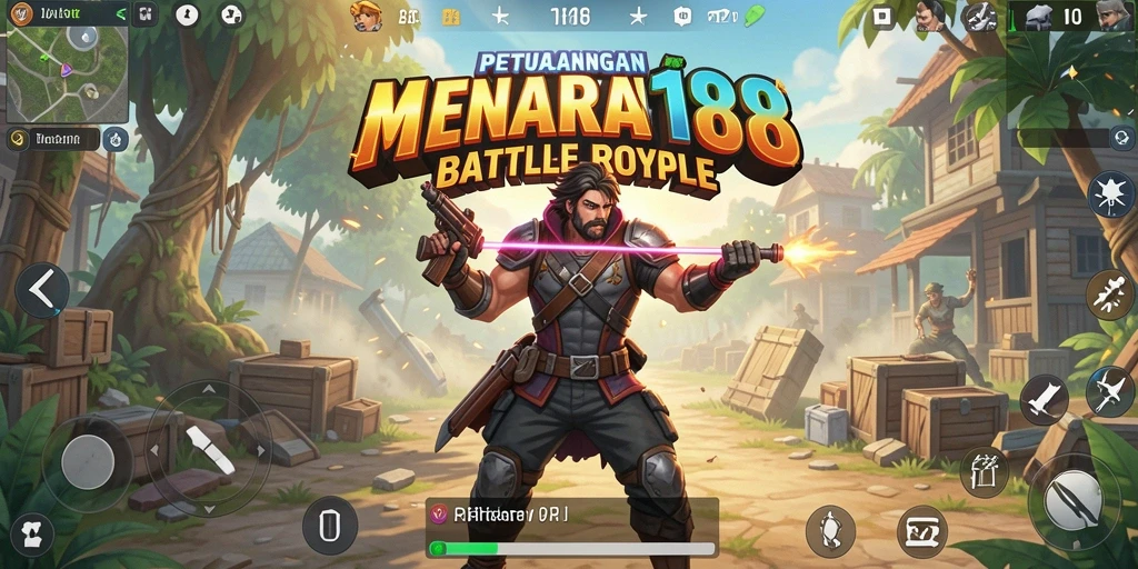 Tampilan gameplay MENARA188 dalam pertempuran Battle Royale.