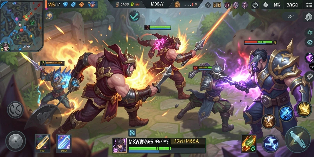 Tampilan screenshot gameplay MOBA MKWIN666 yang menarik dan dinamis.
