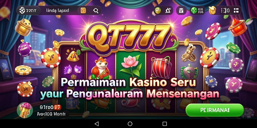 Tampilan gameplay QT777 yang menarik dalam suasana kasino.