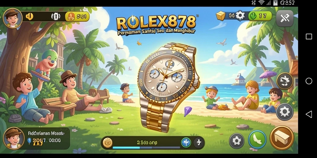 Screenshot utama gameplay ROLEX878 yang menampilkan keseruan permainan Casual.