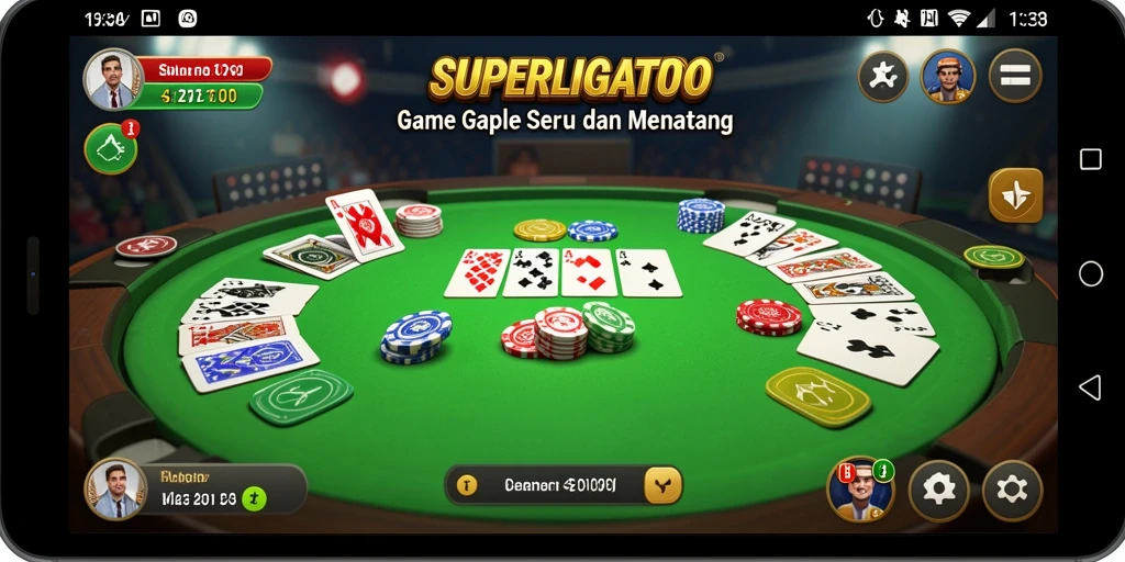 Screenshot gameplay SUPERLIGATOTO yang mendebarkan.